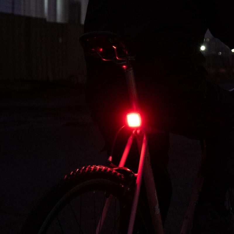 Knog Blinder Rear Bike Light Square â€“ 100 Lumen USB Rechargeable Bicycle Tail Light, Waterproof LED Rear Light with 8 Modes, 450m Visibility, Fits 22â€“32mm Seat Posts - Image 3